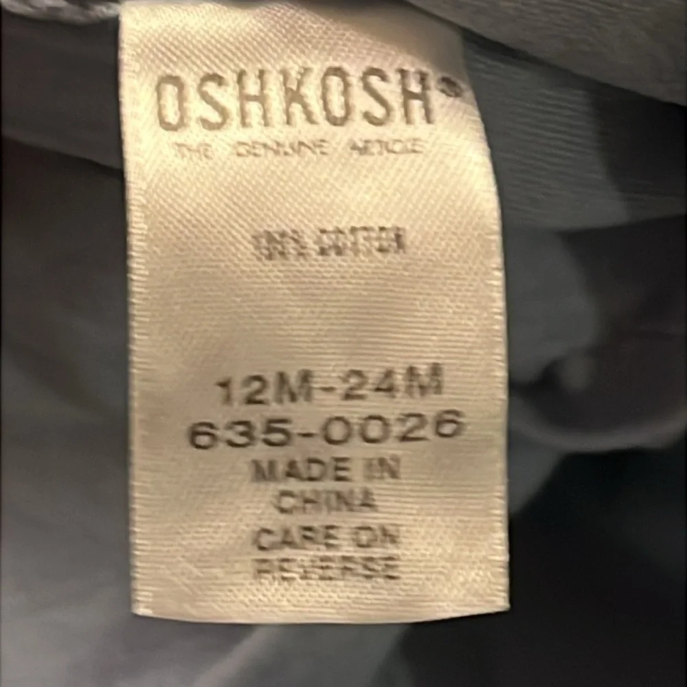 OshKosh Baby Denim Embroidered Hat 12-24 mos